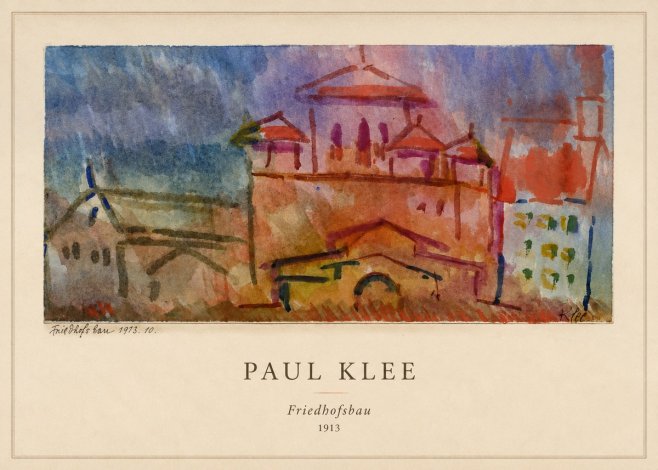 Paul Klee Friedhofsbau No5 - Affiche