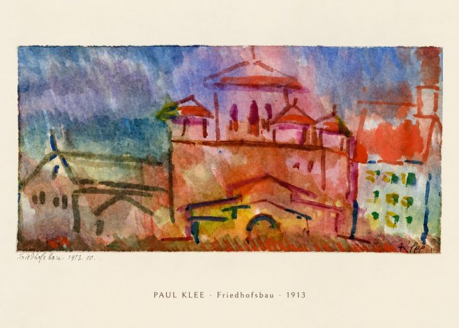 Paul Klee Friedhofsbau No6 - Affiche