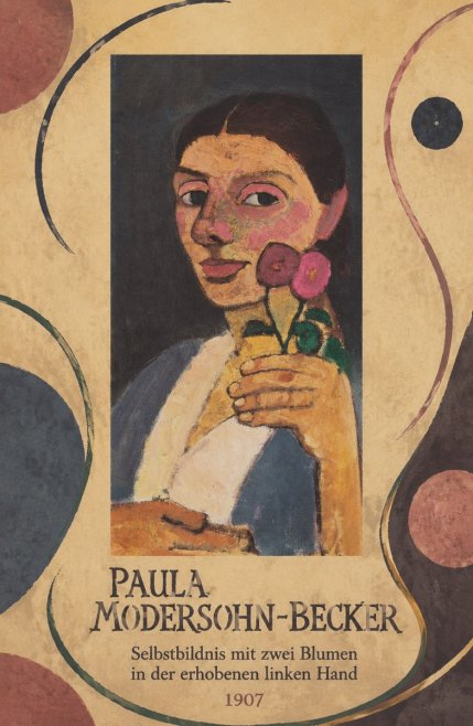 Paula Modersohn-Becker Selbstbildnis Mit Zwei Blumen in Der Erhobenen Linken Hand No3 - Affiche