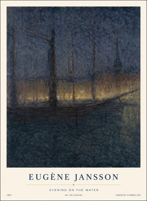 Eugène Jansson Evening on the Water No1 - Affiche
