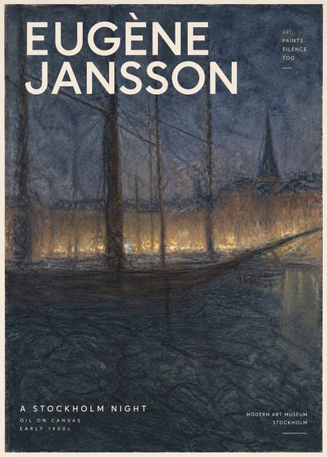 Eugène Jansson Evening on the Water No6 - Affiche