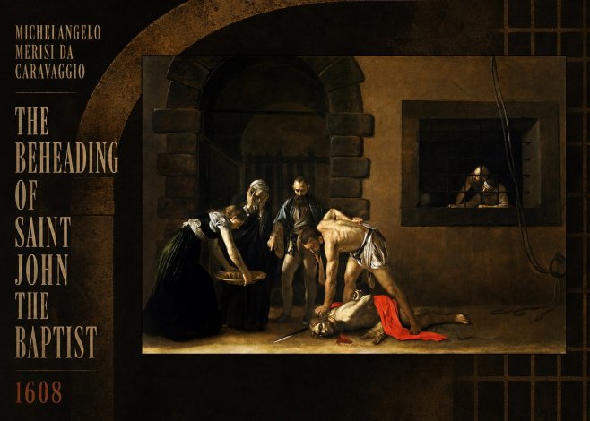 Michelangelo Merisi da Caravaggio The Beheading of Saint John the Baptist No2 - Affiche