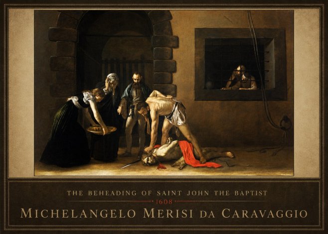 Michelangelo Merisi da Caravaggio The Beheading of Saint John the Baptist No6 - Affiche