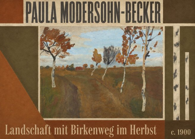 Paula Modersohn-Becker Landschaft Mit Birkenweg Im Herbst No5 - Affiche