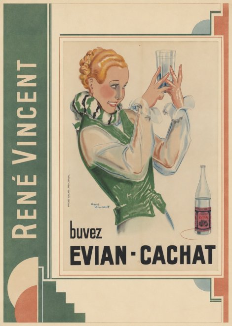 René Vincent Evian - Cachat No2 - Affiche
