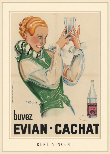 René Vincent Evian - Cachat No4 - Affiche