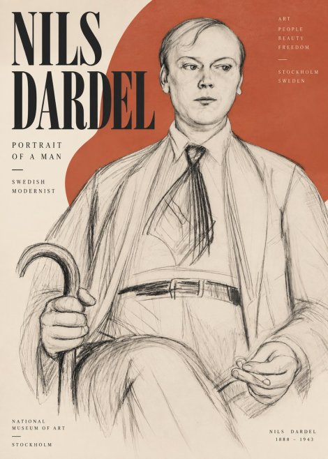 Nils Dardel Portrait of a Man No3 - Affiche