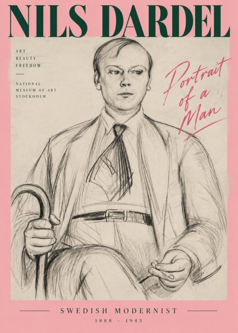Nils Dardel Portrait of a Man No4 - Affiche