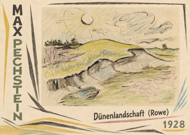 Max Pechstein Dünenlandschaft (Rowe) No2 - Affiche