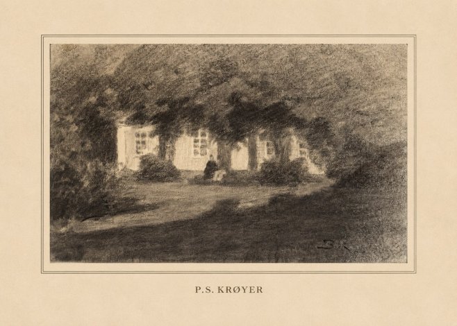 P.S. Krøyer Fra Krøyers Hus Og Have I Skagen No4 - Affiche