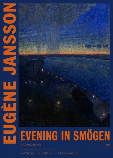 Eugène Jansson Evening in Smögen No2 - Affiche