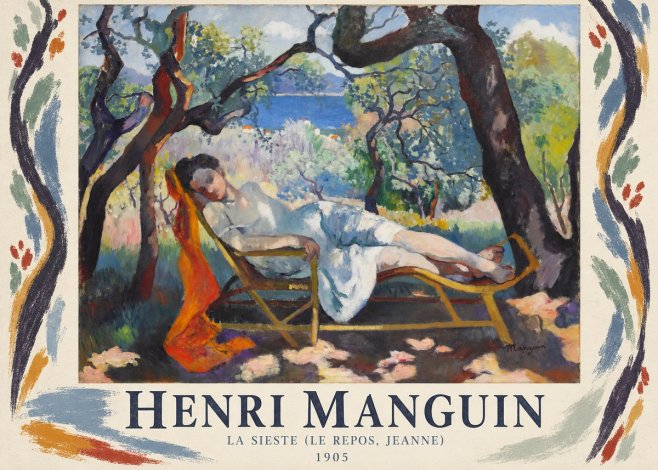 Henri Manguin La Sieste (Le Repos, Jeanne) No1 - Affiche
