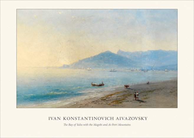 Ivan Konstantinovich Aivazovsky The Bay of Yalta with the Magobi and Ai-petri Mountains No4 - Affiche