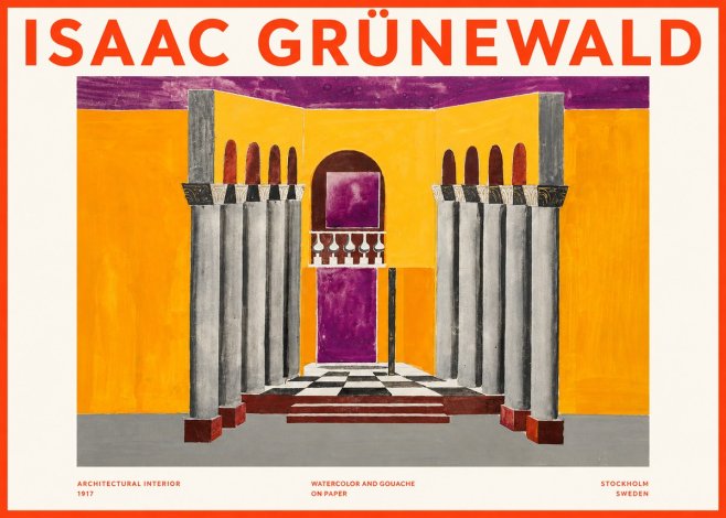 Isaac Grünewald Architectural Interior No2 - Affiche
