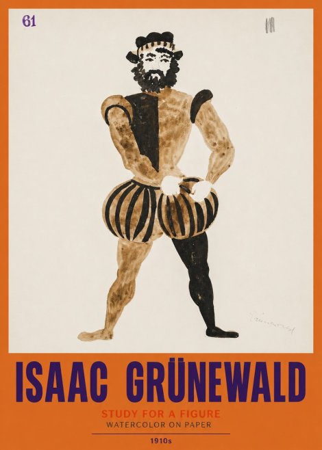 Isaac Grünewald Study for a Figure No2 - Affiche