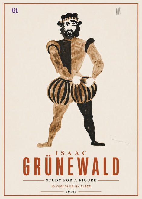 Isaac Grünewald Study for a Figure No6 - Affiche