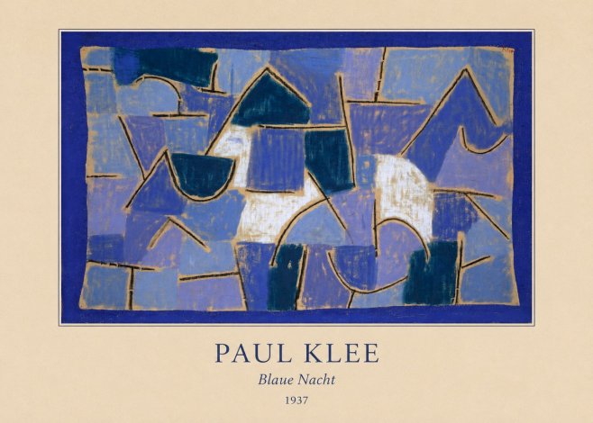 Paul Klee Blaue Nacht No4 - Affiche