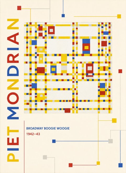 Piet Mondrian Broadway Boogie Woogie No3 - Affiche