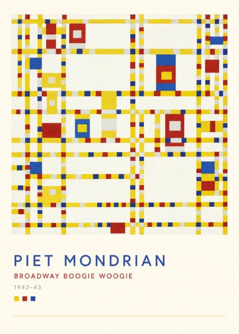 Piet Mondrian Broadway Boogie Woogie No4 - Affiche