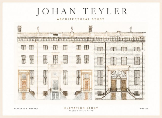 Johan Teyler Elevation Study No1 - Affiche