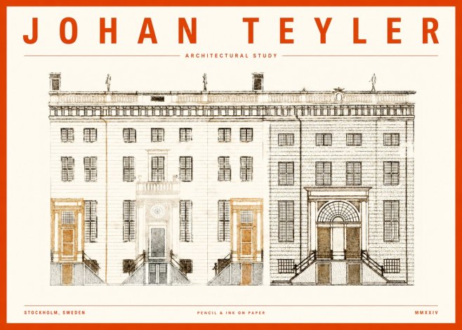 Johan Teyler Elevation Study No2 - Affiche