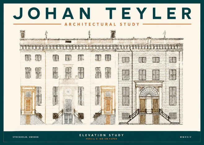 Johan Teyler Elevation Study No3 - Affiche