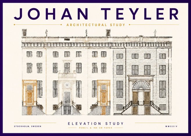 Johan Teyler Elevation Study No6 - Affiche