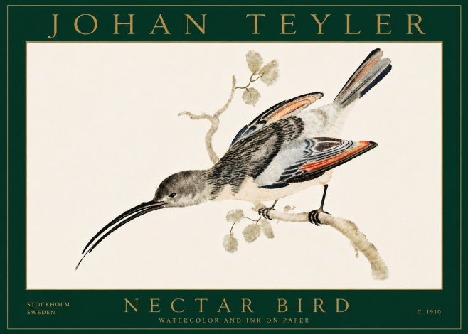 Johan Teyler Nectar Bird No5 - Affiche