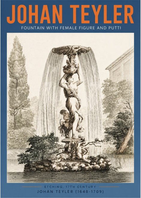 Johan Teyler Fountain with Allegorical Figures No4 - Affiche