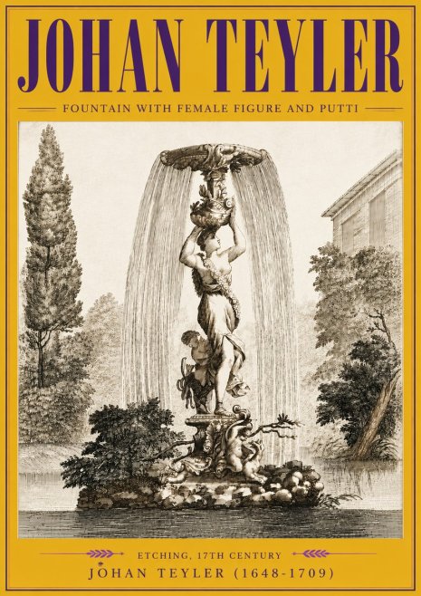 Johan Teyler Fountain with Allegorical Figures No6 - Affiche