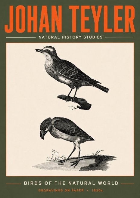Johan Teyler Birds of the Natural World No6 - Affiche