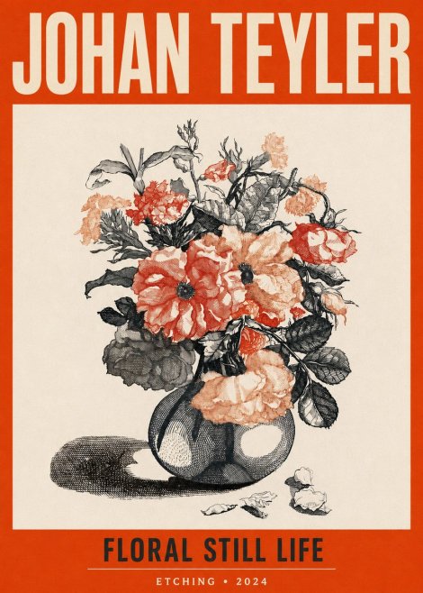 Johan Teyler Floral Still Life I No2 - Affiche