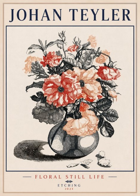 Johan Teyler Floral Still Life I No3 - Affiche