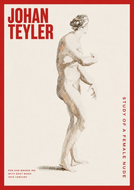 Johan Teyler Study of a Female Nude No2 - Affiche