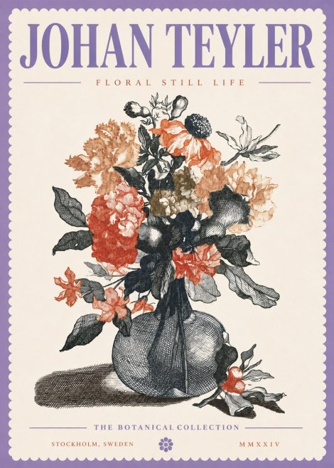 Johan Teyler Floral Still Life II No4 - Affiche