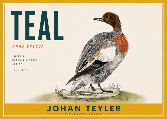 Johan Teyler Teal No6 - Affiche