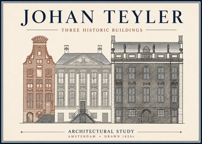 Johan Teyler Three Historic Buildings No6 - Affiche