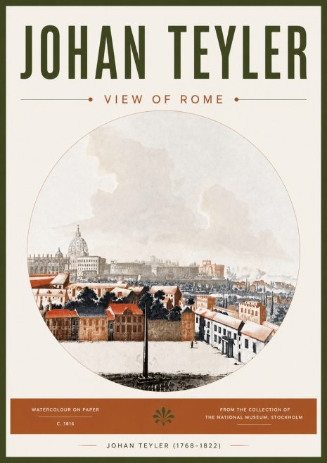 Johan Teyler View of Rome No4 - Affiche