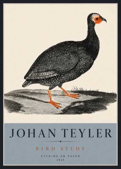 Johan Teyler Bird Study III No4 - Affiche