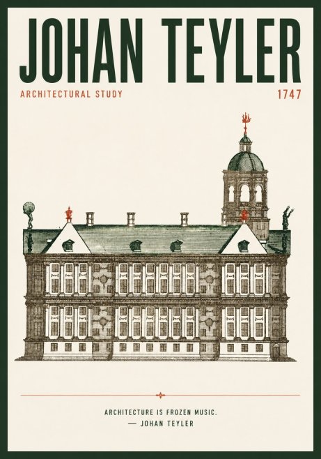 Johan Teyler Architectural Study V No4 - Affiche