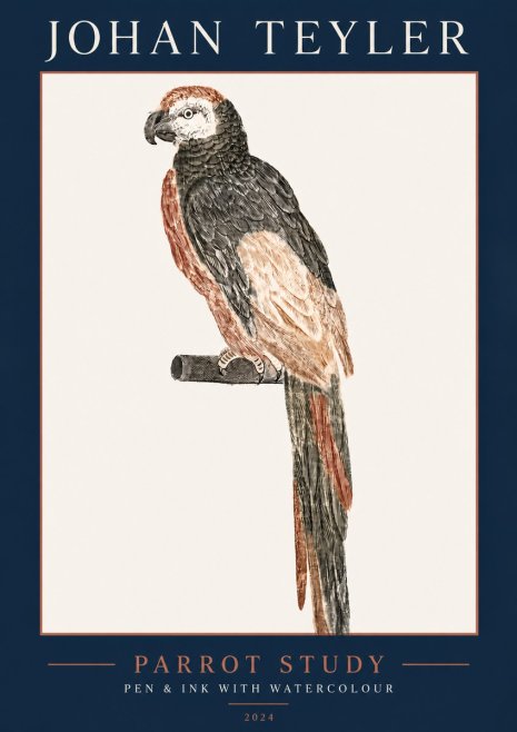 Johan Teyler Parrot Study II No5 - Affiche