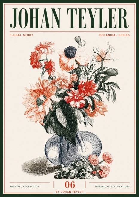 Johan Teyler Floral Study No6 - Affiche