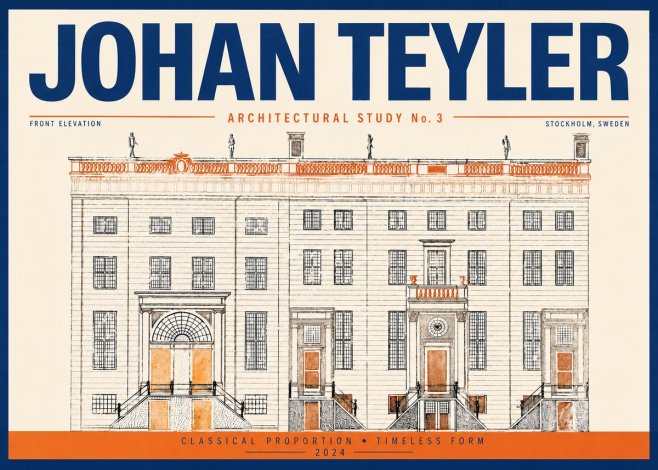 Johan Teyler Architectural Study VI No4 - Affiche