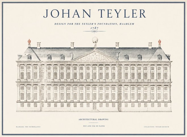 Johan Teyler Haarlem Town Hall - Elevation - 1778 No5 - Affiche