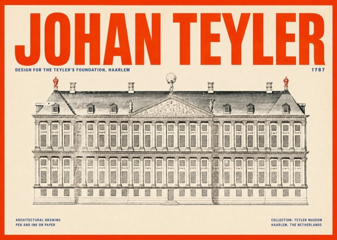 Johan Teyler Haarlem Town Hall - Elevation - 1778 No6 - Affiche