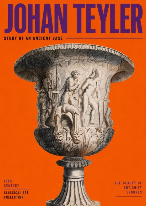 Johan Teyler Study of an Ancient Vase No3 - Affiche