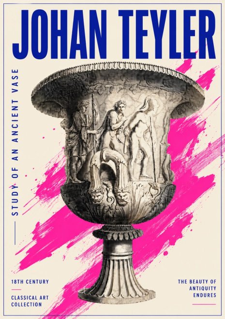 Johan Teyler Study of an Ancient Vase No4 - Affiche