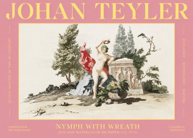 Johan Teyler Nymph with Wreath No2 - Affiche