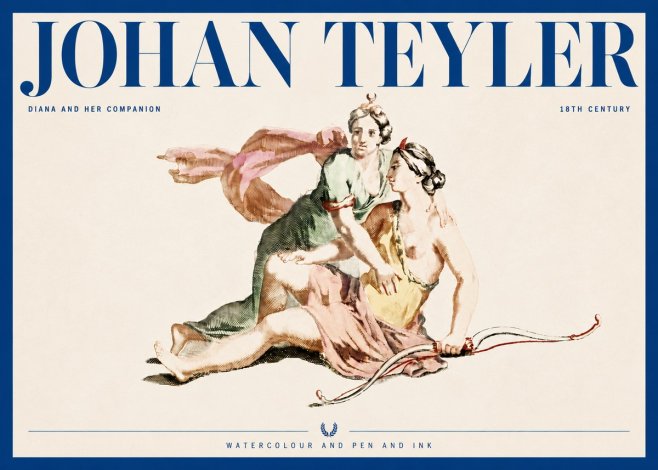 Johan Teyler Diana and Her Companion No4 - Affiche