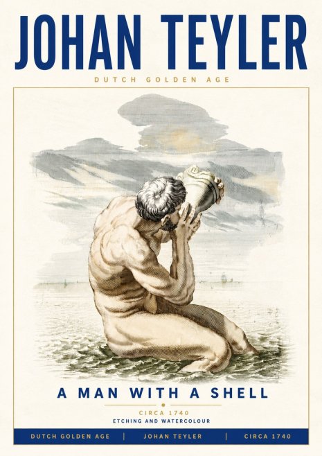 Johan Teyler A Man with a Shell No6 - Affiche